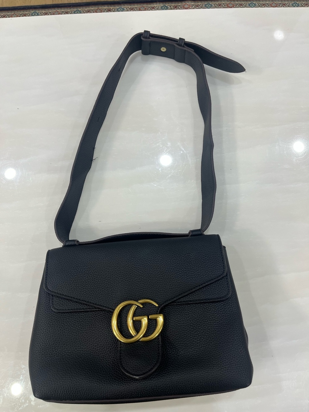 Small Black Leather Shoulder Bag